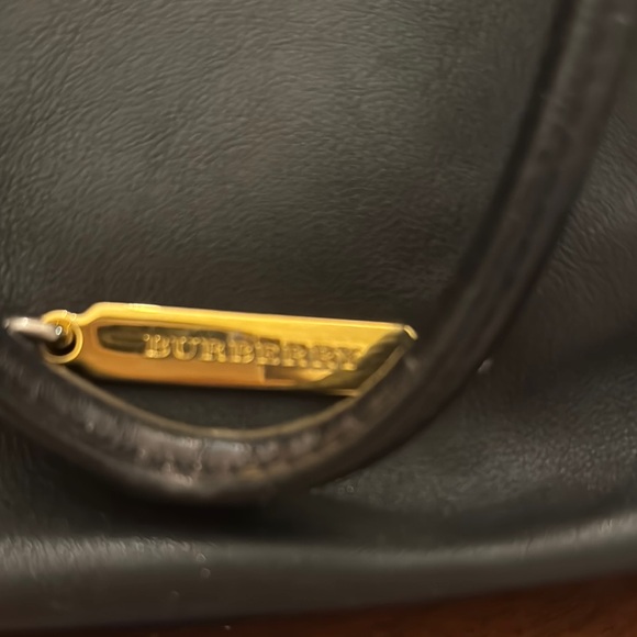 Burberry Black Leather Bag Authentic - Picture 2 of 11